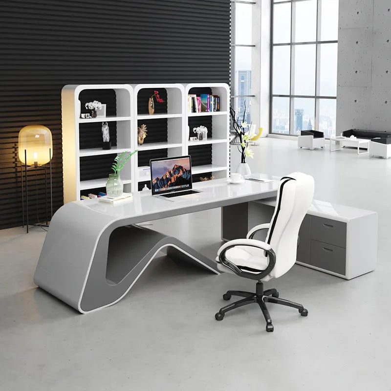 LBZ16 Modern Design  Boss Executive Office Desk With Storage Cabinet CEO Director Manager Executive Desk Office Furniture