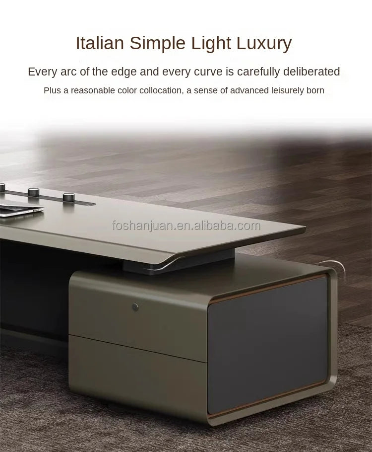 Modern Luxury Office Furniture Manager Ceo Boss Executive Office Desk Computer Table for Personal Office