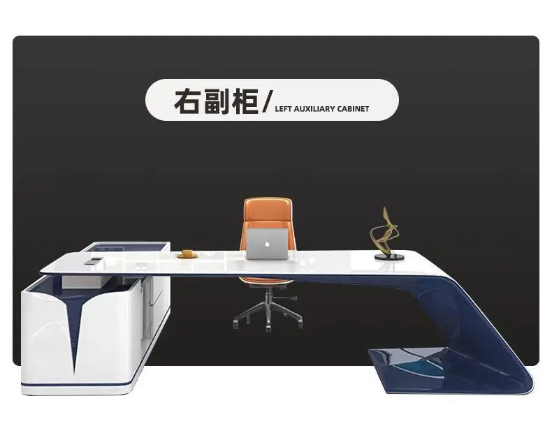 Simple Baked Boss Desk Modern President Creative Large Class Office Desk Special-shaped Manager Mesa De Escritorio Furniture