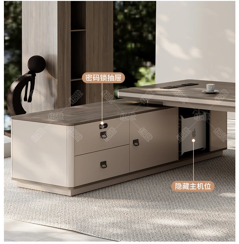 Design European Office Desk Modern Computer Standing Executive Office Desk Minimalist Organizers Scrivania Commercial Furniture