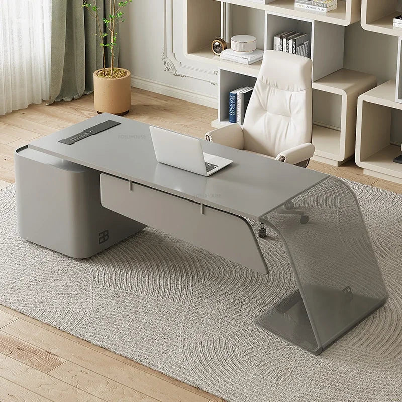 Modern High-end Office Desks Nordic Office Furniture Home Living Room Table Study Computer Desk Designer Light Luxury Boss Desk