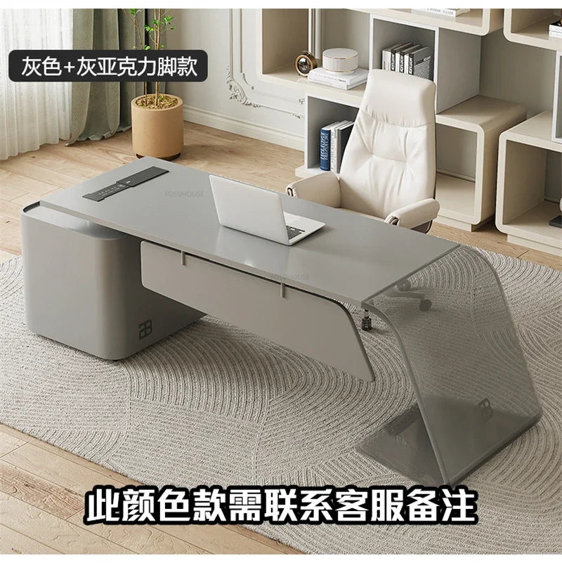Modern High-end Office Desks Nordic Office Furniture Home Living Room Table Study Computer Desk Designer Light Luxury Boss Desk