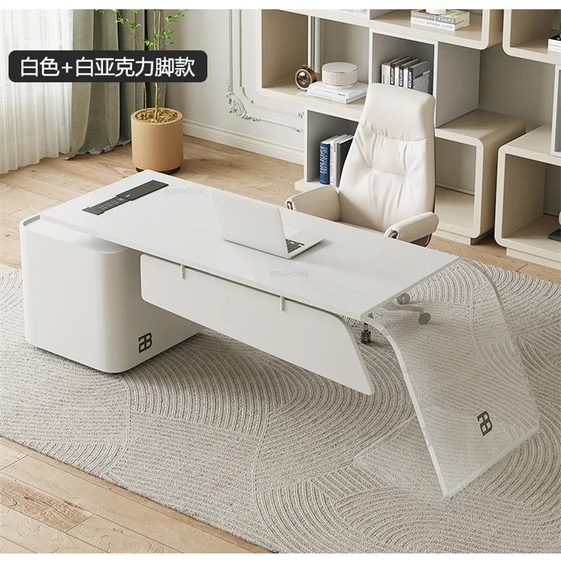 Modern High-end Office Desks Nordic Office Furniture Home Living Room Table Study Computer Desk Designer Light Luxury Boss Desk