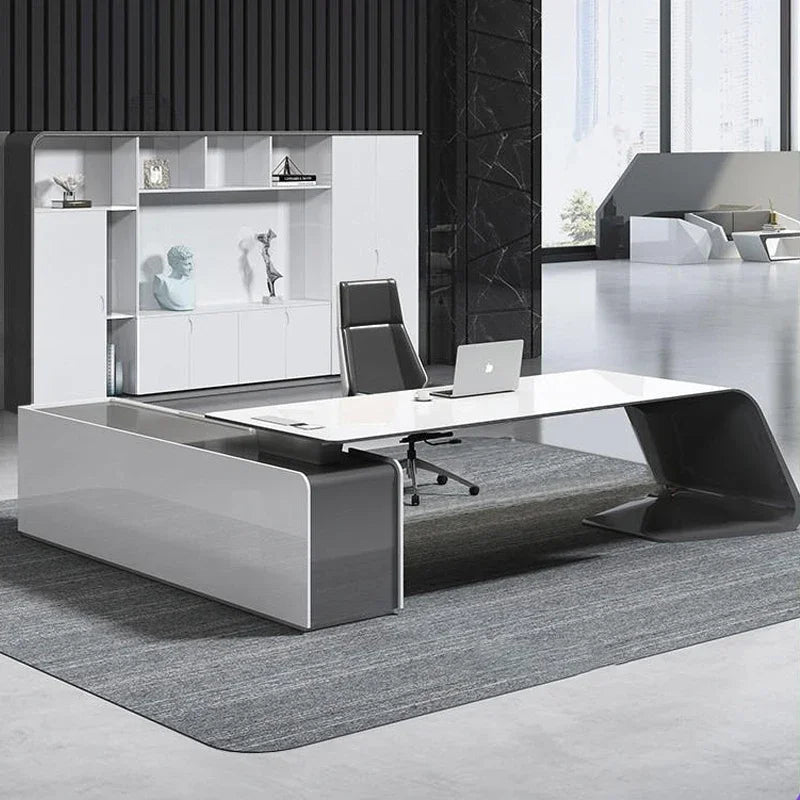 Light Luxury High-end Designer Office Desk Fashionable High-end Modern Simple European Japanese Luxury Office Desk Furniture