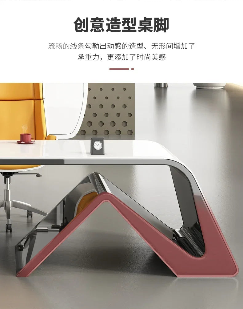 Technology Paint Office Desk Boss Manager's Office Desk Light Luxury Creative Administrative Office Desk