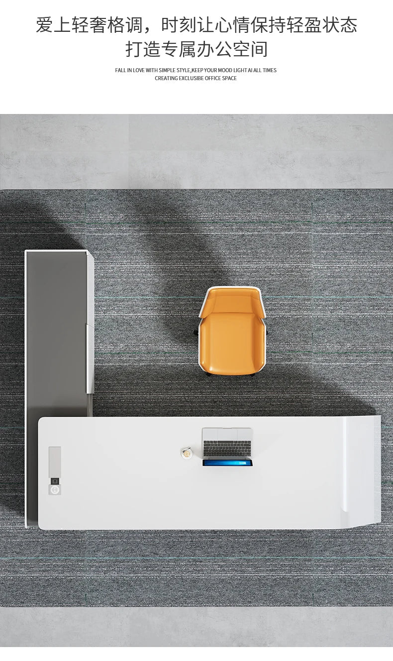 Light Luxury High-end Designer Office Desk Fashionable High-end Modern Simple European Japanese Luxury Office Desk Furniture